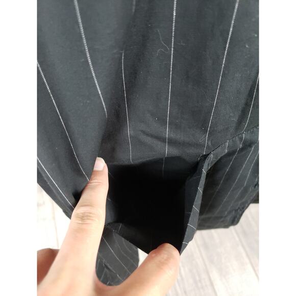NWT Spirithouse Black Striped Button Down Top Size M Polyester Blend Long Sleeve - Picture 3 of 10